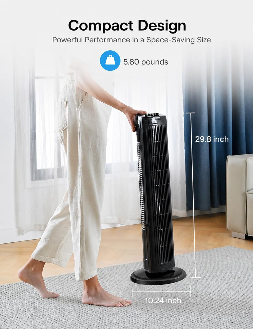 Tower Fan for Bedroom