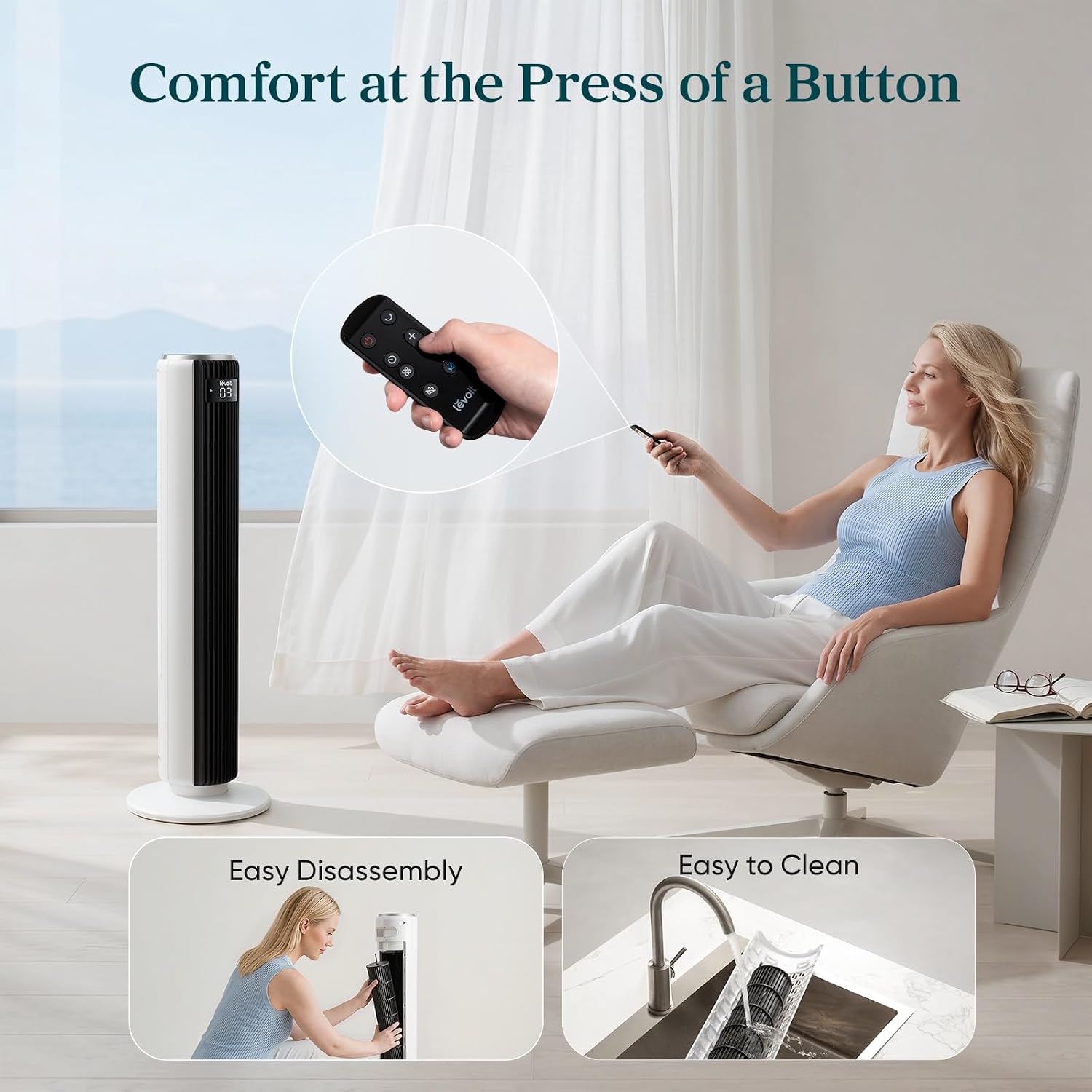 Standing Fan with 28dB