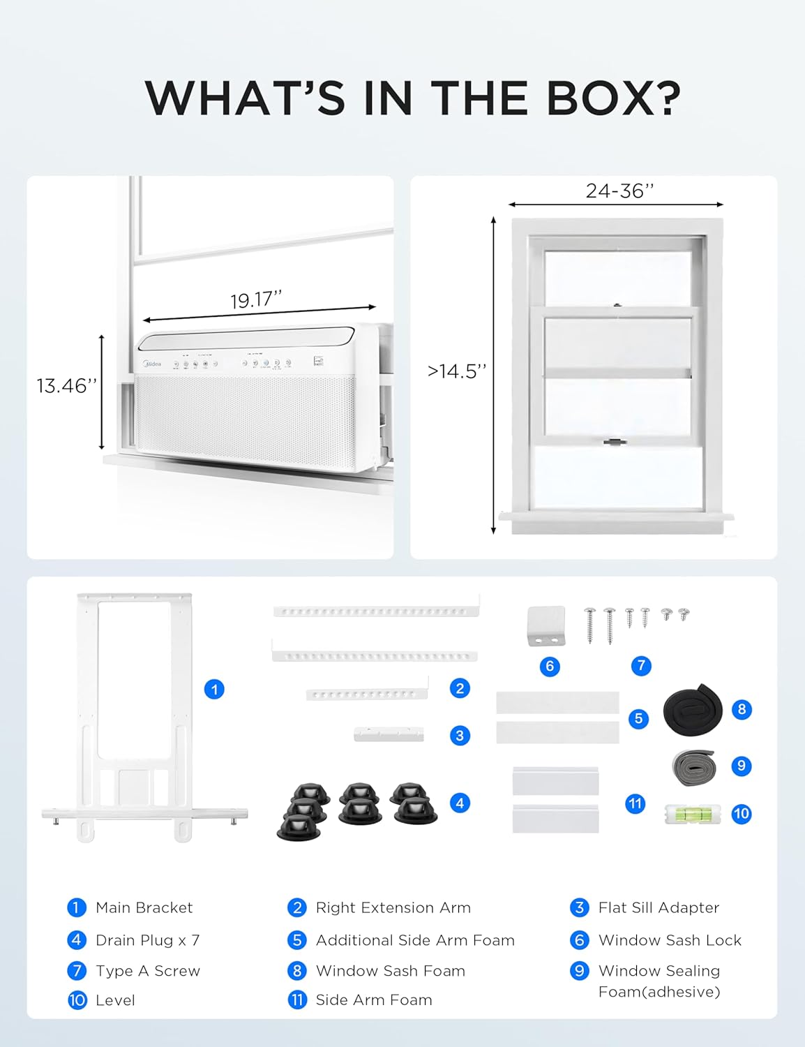 BTU U Shaped Smart Inverter Window