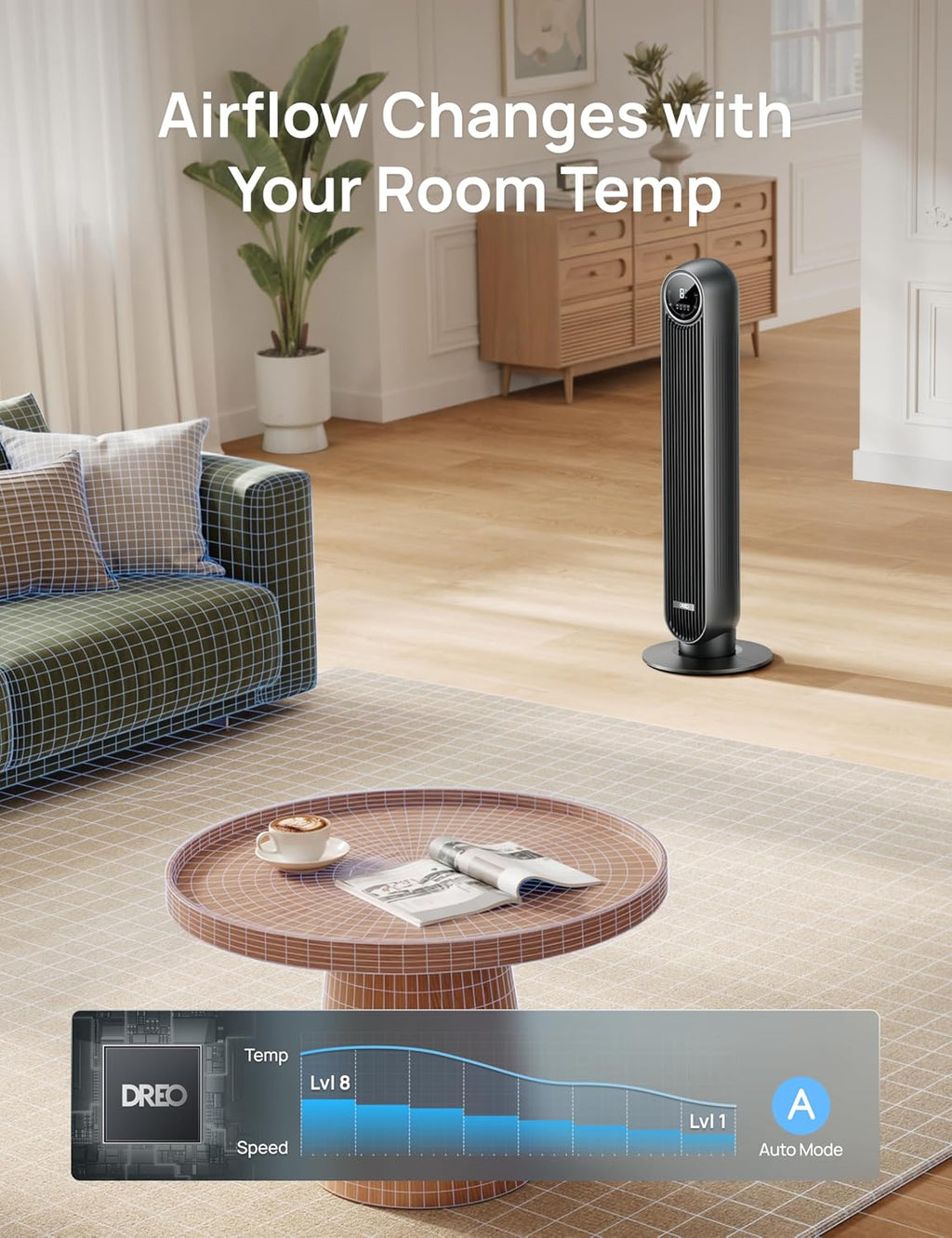 Tower Fan for Bedroom