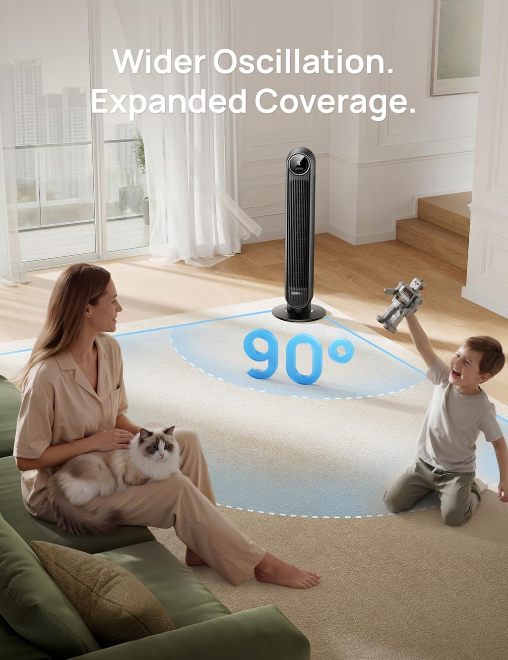 Tower Fan for Bedroom