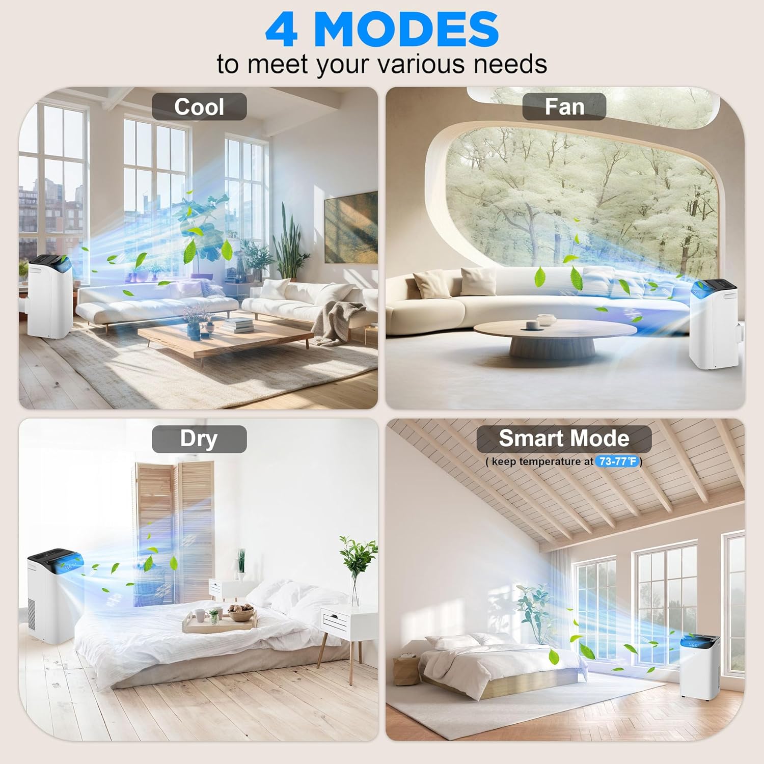 3-in-1 Free Standing Cooling AC Unit with Fan