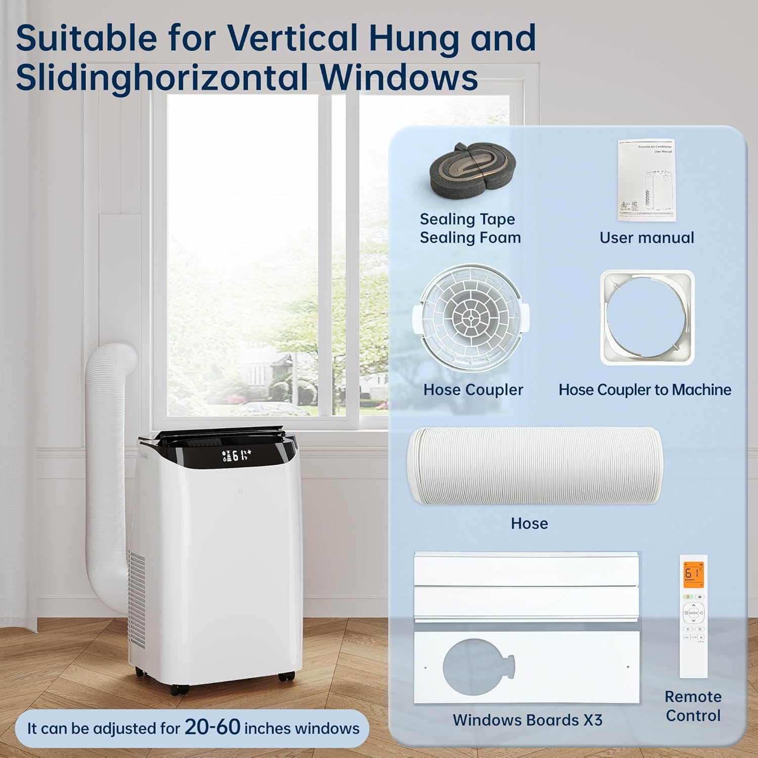3-in-1 Free Standing Cooling AC Unit with Fan