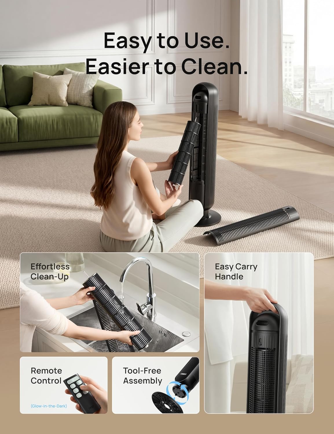 Tower Fan for Bedroom