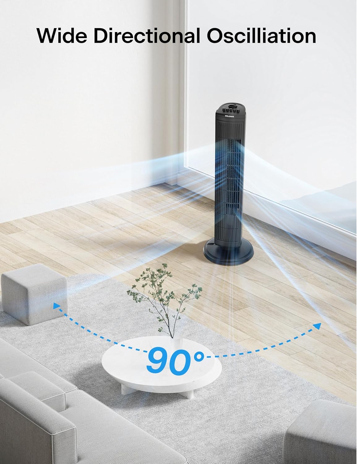 Tower Fan for Bedroom
