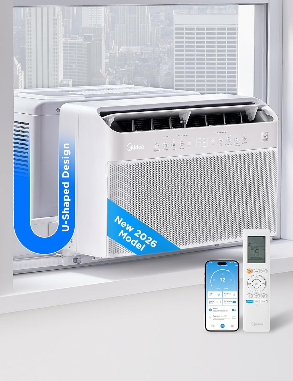 BTU U Shaped Smart Inverter Window
